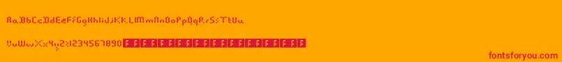 PoppinPills Font – Red Fonts on Orange Background