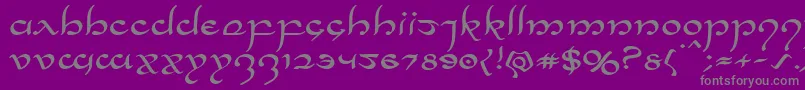 Halfelvenexpand-Schriftart – Graue Schriften auf violettem Hintergrund