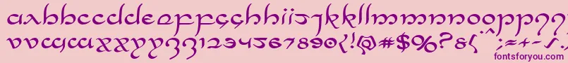 Halfelvenexpand Font – Purple Fonts on Pink Background