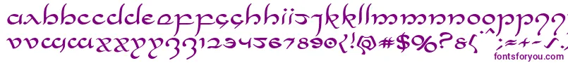 Halfelvenexpand Font – Purple Fonts on White Background