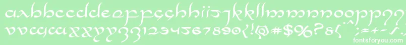 Halfelvenexpand Font – White Fonts on Green Background