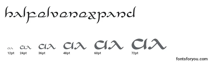 Halfelvenexpand Font Sizes