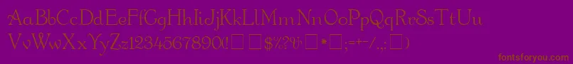 BauderieScriptSsi Font – Brown Fonts on Purple Background