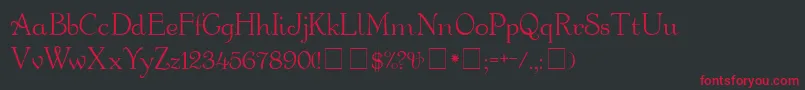 BauderieScriptSsi Font – Red Fonts on Black Background
