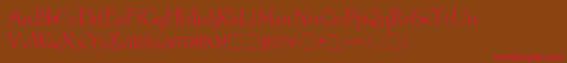 BauderieScriptSsi Font – Red Fonts on Brown Background