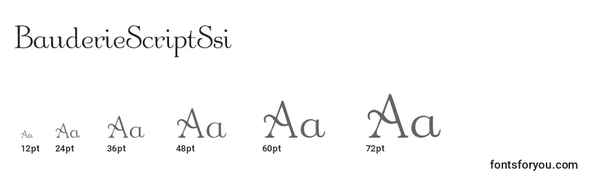 BauderieScriptSsi Font Sizes