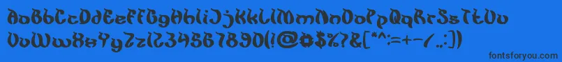 KingCobra Font – Black Fonts on Blue Background