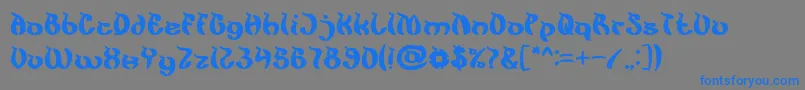 KingCobra Font – Blue Fonts on Gray Background