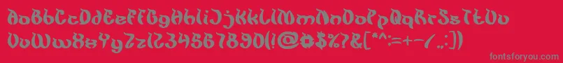 KingCobra-Schriftart – Graue Schriften auf rotem Hintergrund