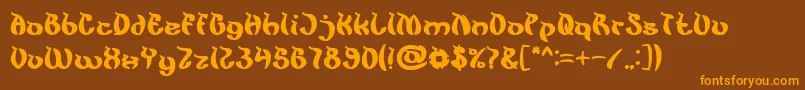 KingCobra Font – Orange Fonts on Brown Background