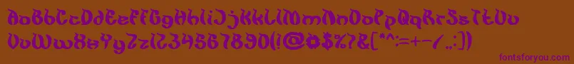 KingCobra-Schriftart – Violette Schriften auf braunem Hintergrund