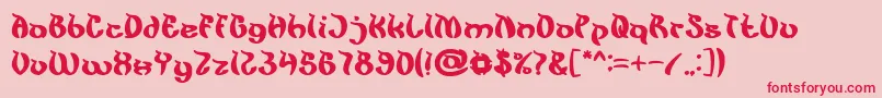 KingCobra Font – Red Fonts on Pink Background