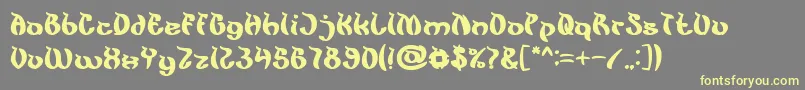 KingCobra Font – Yellow Fonts on Gray Background