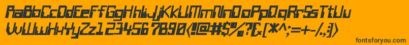 WiretransfersskBolditalic Font – Black Fonts on Orange Background