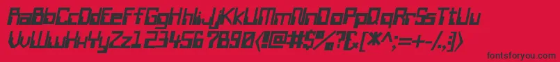 WiretransfersskBolditalic Font – Black Fonts on Red Background