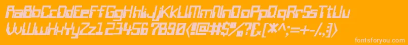 WiretransfersskBolditalic Font – Pink Fonts on Orange Background