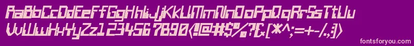 WiretransfersskBolditalic Font – Pink Fonts on Purple Background