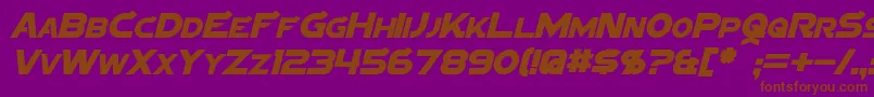 SigmaFiveItalic Font – Brown Fonts on Purple Background