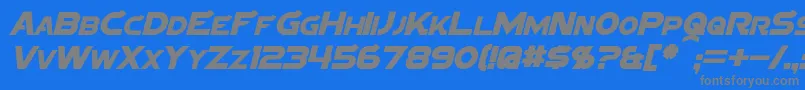 フォントSigmaFiveItalic – 青い背景に灰色の文字