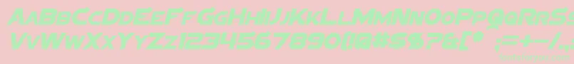 SigmaFiveItalic Font – Green Fonts on Pink Background