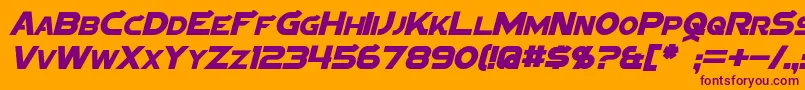 SigmaFiveItalic Font – Purple Fonts on Orange Background