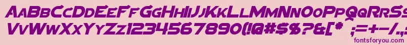 SigmaFiveItalic Font – Purple Fonts on Pink Background