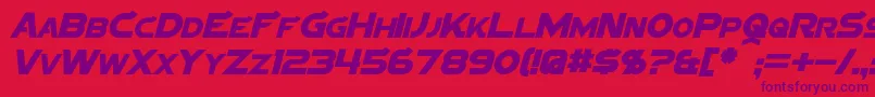 SigmaFiveItalic Font – Purple Fonts on Red Background