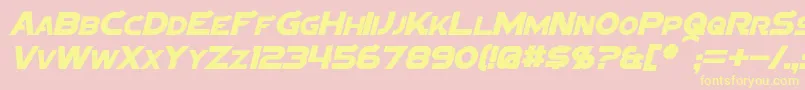 SigmaFiveItalic Font – Yellow Fonts on Pink Background