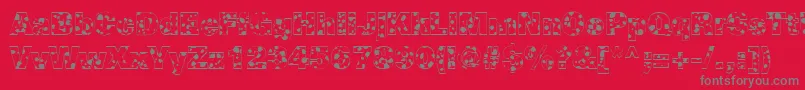 CowSpotsRegular Font – Gray Fonts on Red Background