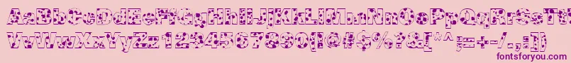 CowSpotsRegular Font – Purple Fonts on Pink Background