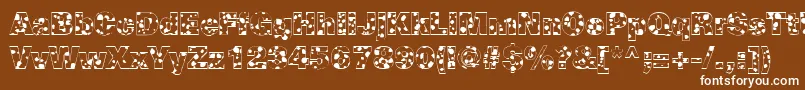 CowSpotsRegular Font – White Fonts on Brown Background