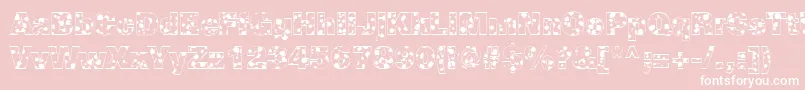 CowSpotsRegular Font – White Fonts on Pink Background