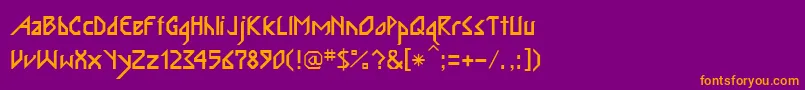 Inka Font – Orange Fonts on Purple Background