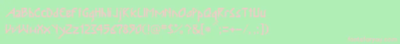 Inka Font – Pink Fonts on Green Background