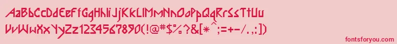 Inka Font – Red Fonts on Pink Background