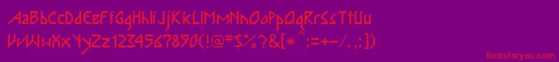 Inka Font – Red Fonts on Purple Background