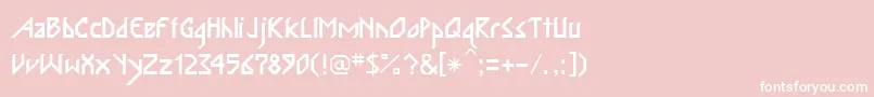 Inka Font – White Fonts on Pink Background