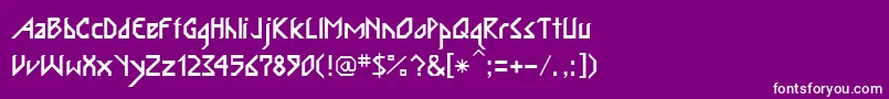 Inka Font – White Fonts on Purple Background