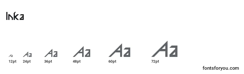 Inka Font Sizes