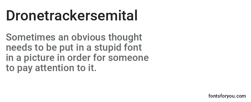 Review of the Dronetrackersemital Font