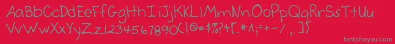 Lehn046 Font – Gray Fonts on Red Background