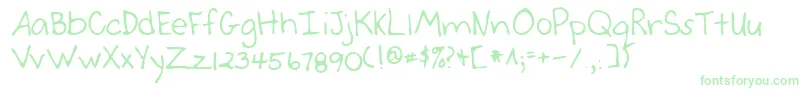Lehn046 Font – Green Fonts on White Background