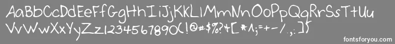 Lehn046 Font – White Fonts on Gray Background