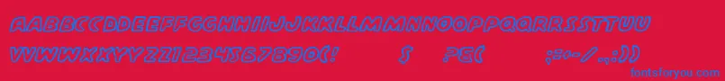 CasperComics Font – Blue Fonts on Red Background