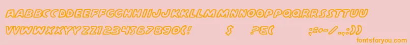 CasperComics Font – Orange Fonts on Pink Background