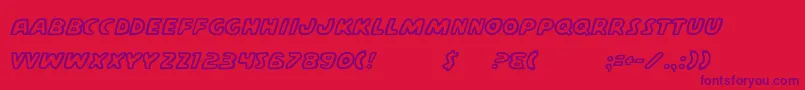 CasperComics Font – Purple Fonts on Red Background