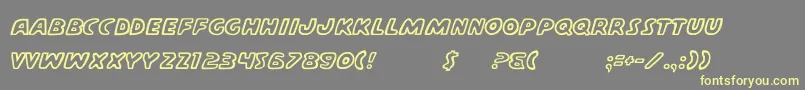 CasperComics Font – Yellow Fonts on Gray Background