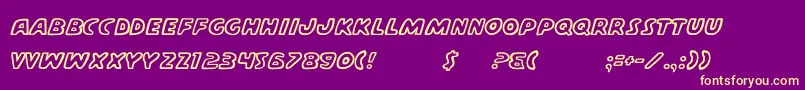 More about CasperComics Font CasperComics Font – Yellow Fonts on Purple Background