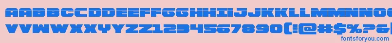 Bummerlaser Font – Blue Fonts on Pink Background