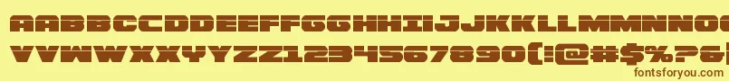 Bummerlaser Font – Brown Fonts on Yellow Background